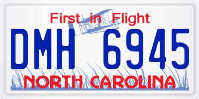 NC license plate DMH6945