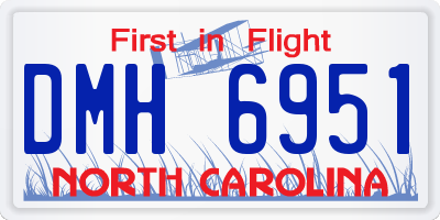 NC license plate DMH6951