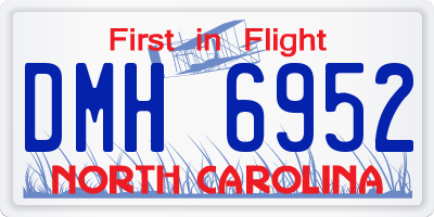 NC license plate DMH6952