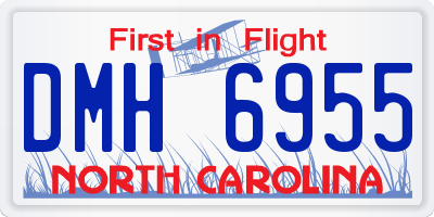NC license plate DMH6955