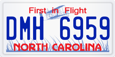 NC license plate DMH6959