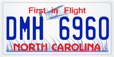 NC license plate DMH6960