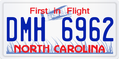 NC license plate DMH6962