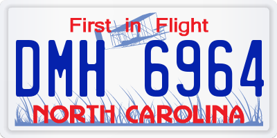 NC license plate DMH6964