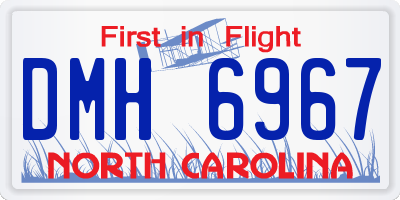 NC license plate DMH6967