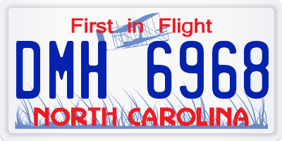 NC license plate DMH6968