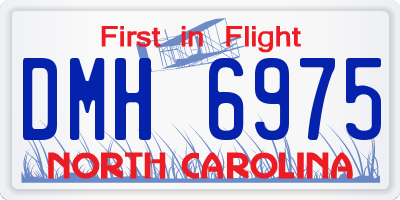 NC license plate DMH6975
