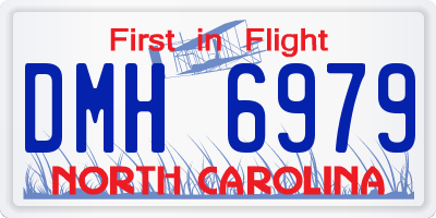 NC license plate DMH6979