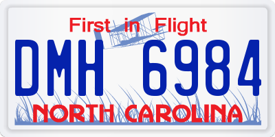 NC license plate DMH6984