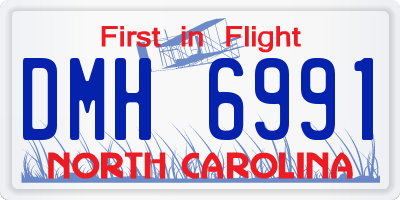 NC license plate DMH6991