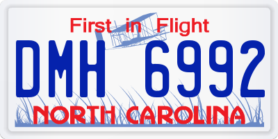 NC license plate DMH6992