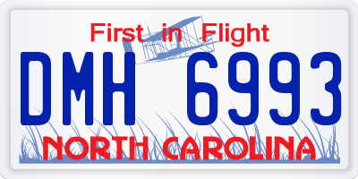 NC license plate DMH6993