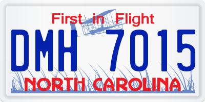 NC license plate DMH7015
