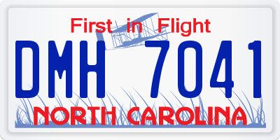 NC license plate DMH7041