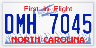 NC license plate DMH7045
