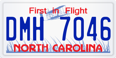 NC license plate DMH7046