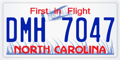 NC license plate DMH7047