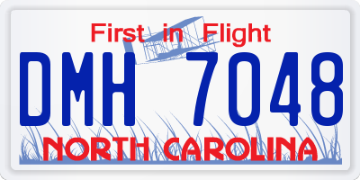 NC license plate DMH7048
