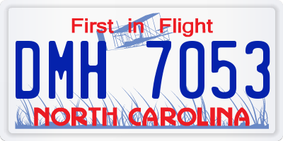 NC license plate DMH7053
