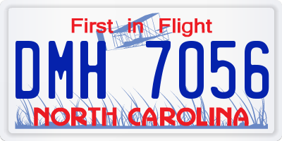 NC license plate DMH7056
