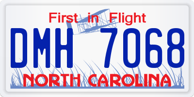 NC license plate DMH7068