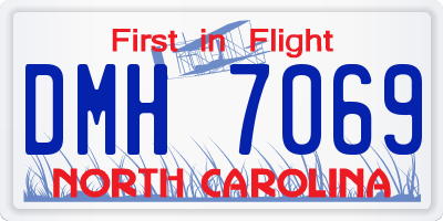 NC license plate DMH7069