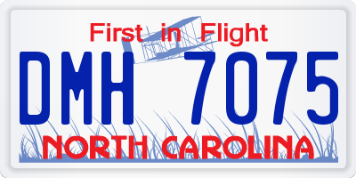 NC license plate DMH7075