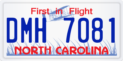 NC license plate DMH7081