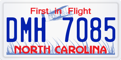 NC license plate DMH7085