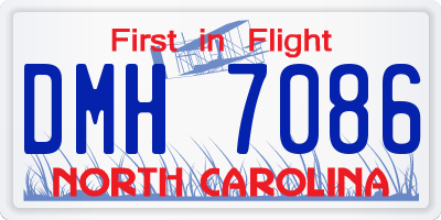 NC license plate DMH7086