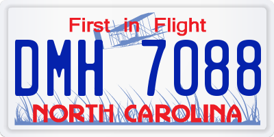 NC license plate DMH7088