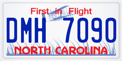 NC license plate DMH7090
