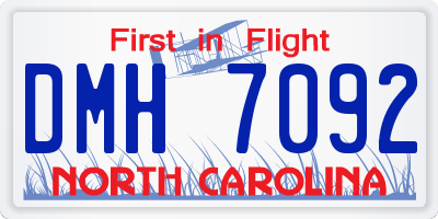 NC license plate DMH7092
