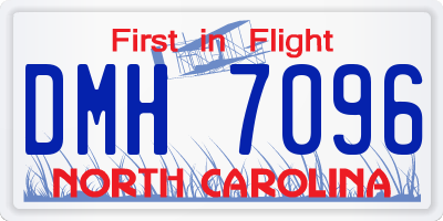 NC license plate DMH7096