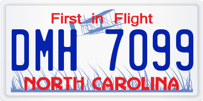 NC license plate DMH7099