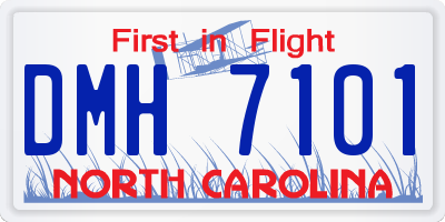 NC license plate DMH7101