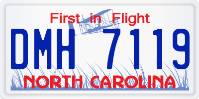 NC license plate DMH7119