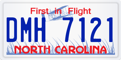 NC license plate DMH7121