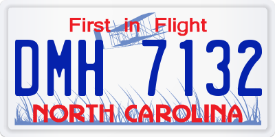 NC license plate DMH7132