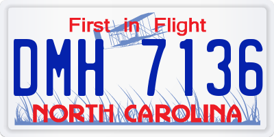 NC license plate DMH7136