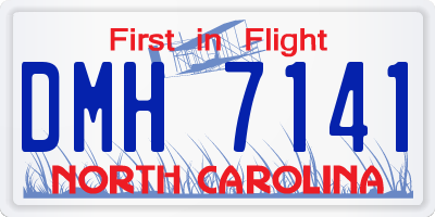 NC license plate DMH7141