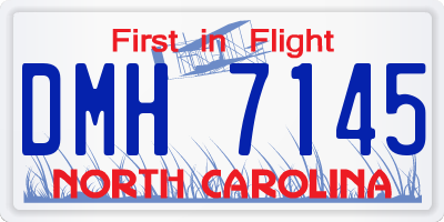 NC license plate DMH7145