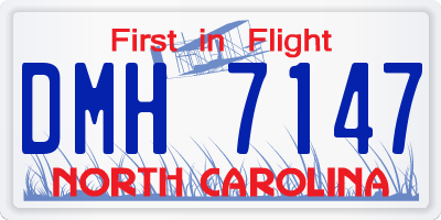 NC license plate DMH7147