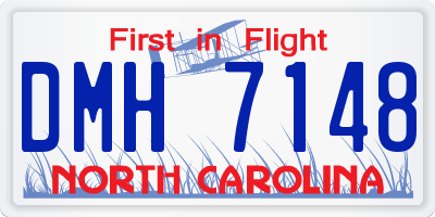 NC license plate DMH7148