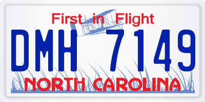 NC license plate DMH7149