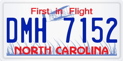NC license plate DMH7152