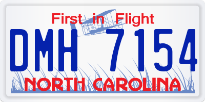 NC license plate DMH7154