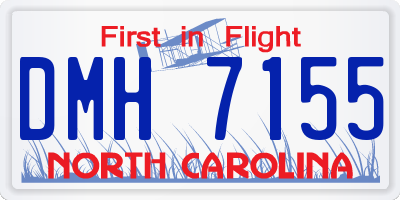 NC license plate DMH7155