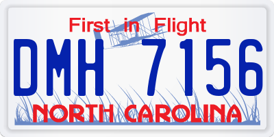 NC license plate DMH7156