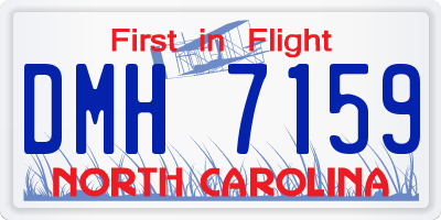 NC license plate DMH7159